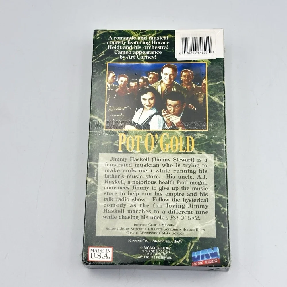 POT O' GOLD JIMMY STEWART PAULETTE GODDARD VHS‎ FACTORY SEALED